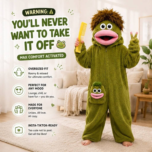 Big-Mouth Froggy™ Plush Onesie - GRN