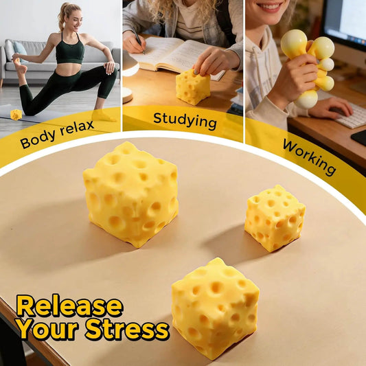 Cheesy Squish Cube Sensory Toy