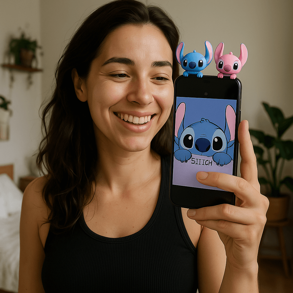 Cute Stitch Phone Charm Clip