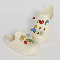 PolyGlo™ Unisex Slide &amp; Charms - Beige bundel