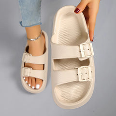 BounceBliss™️ Buckled Double-Strap Cloud Slides