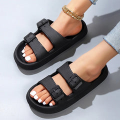 BounceBliss™️ Buckled Double-Strap Cloud Slides