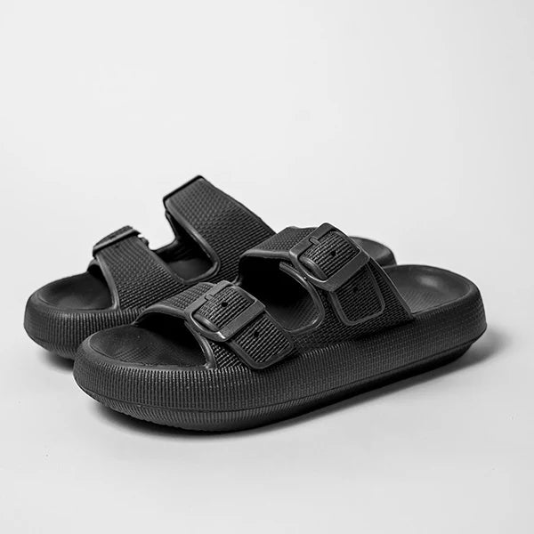 BounceBliss™️ Buckled Double-Strap Cloud Slides