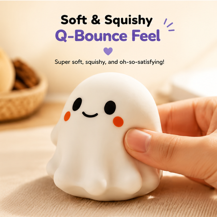 PLUSHY'Z® BooBoo Ghost Squishy – Stress-Relief Toy