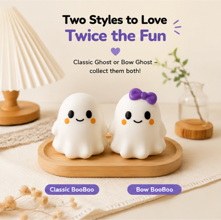 PLUSHY'Z® BooBoo Ghost Squishy – Stress-Relief Toy