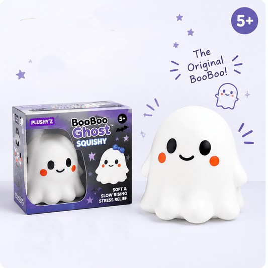 PLUSHY'Z® BooBoo Ghost Squishy – Stress-Relief Toy
