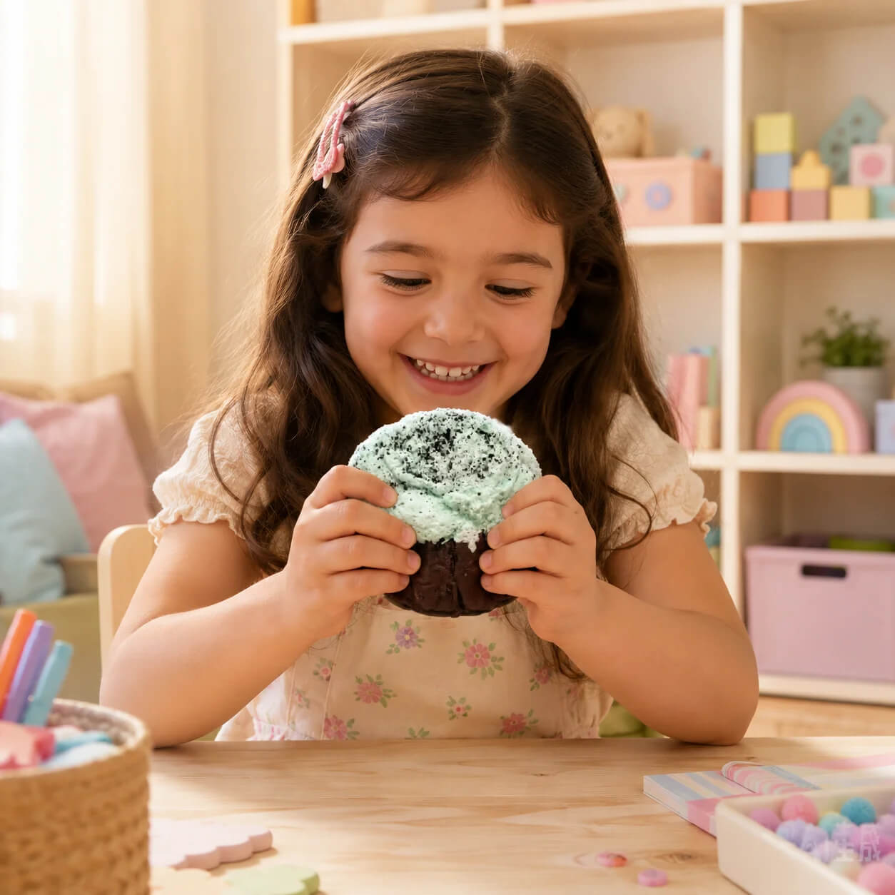 Minty Choco Cupcake™ Squishy Stress-Relief Toy