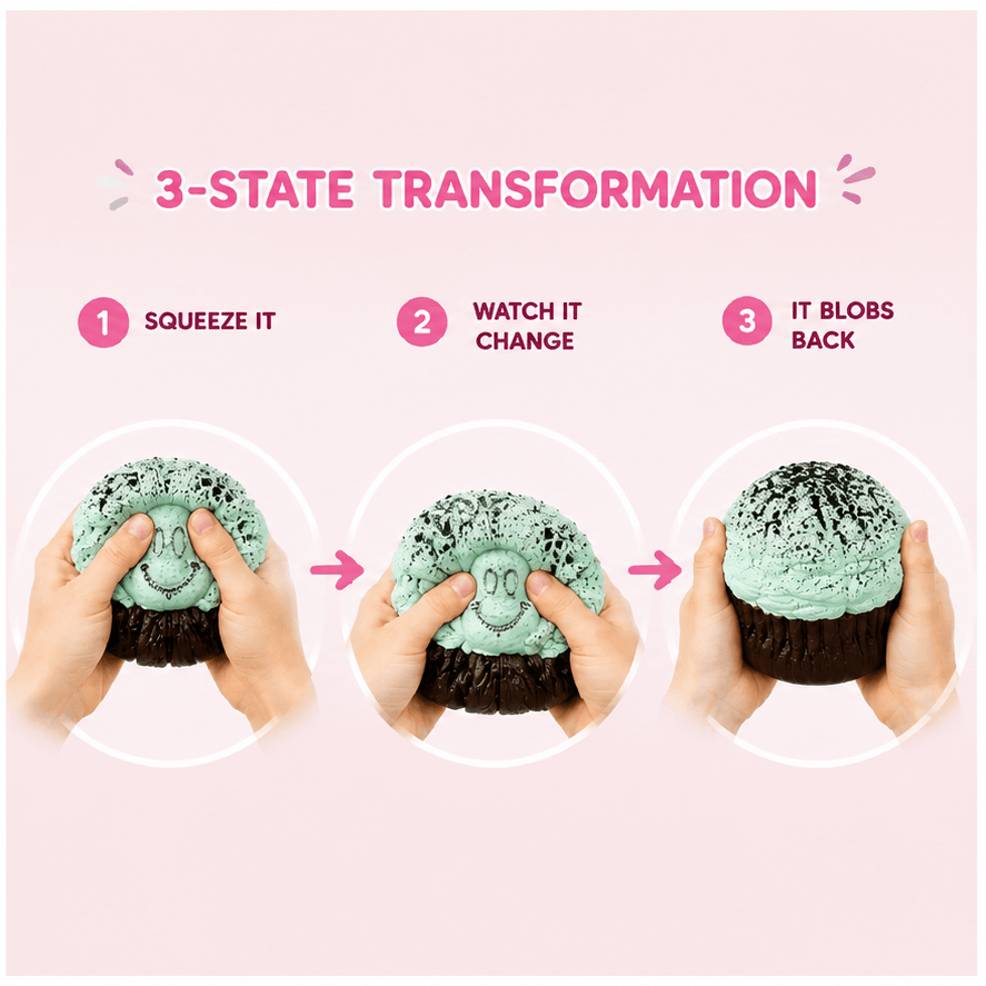 Minty Choco Cupcake™ Squishy Stress-Relief Toy