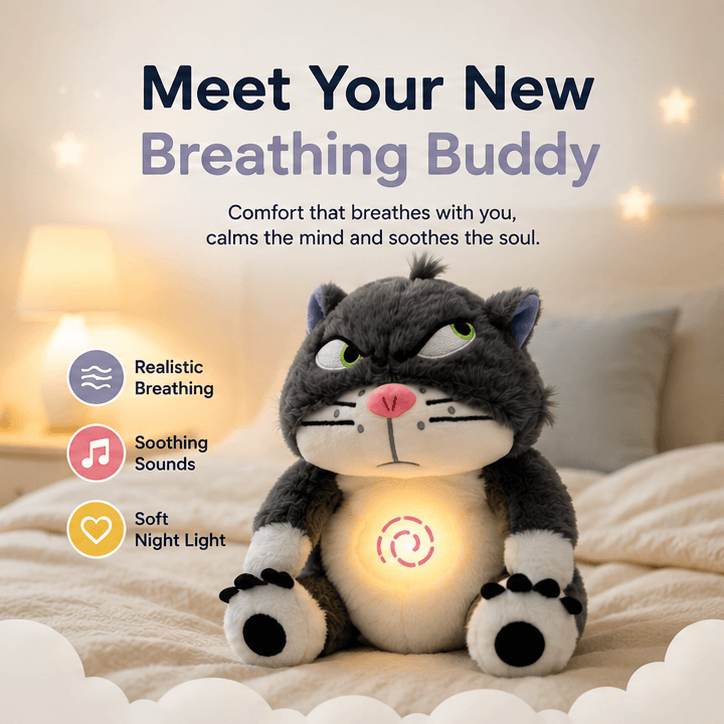 The Breathing Frown Cat Plushie