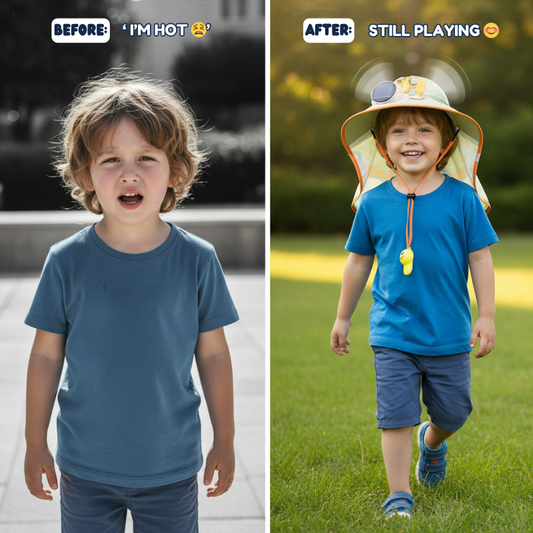 Airipop™ The Solar Cooling Hat That Keeps Kids Comfortable Outdoors