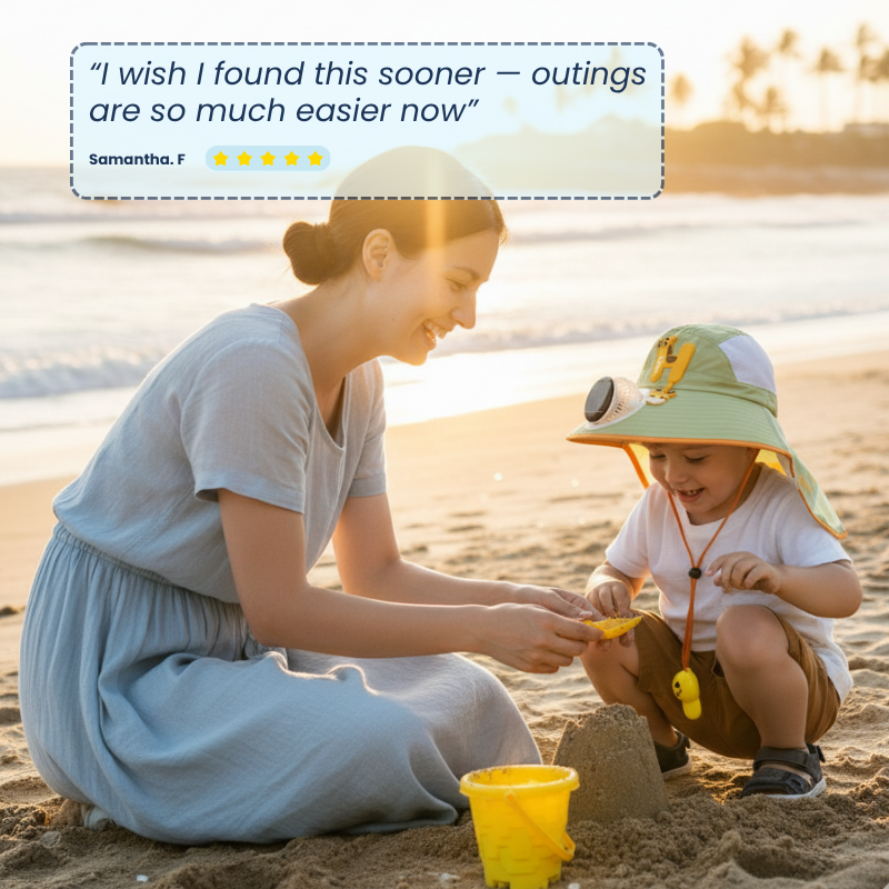 Airipop™ The Solar Cooling Hat That Keeps Kids Comfortable Outdoors