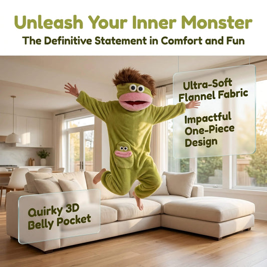 Big-Mouth Froggy™ Plush Onesie - GRN