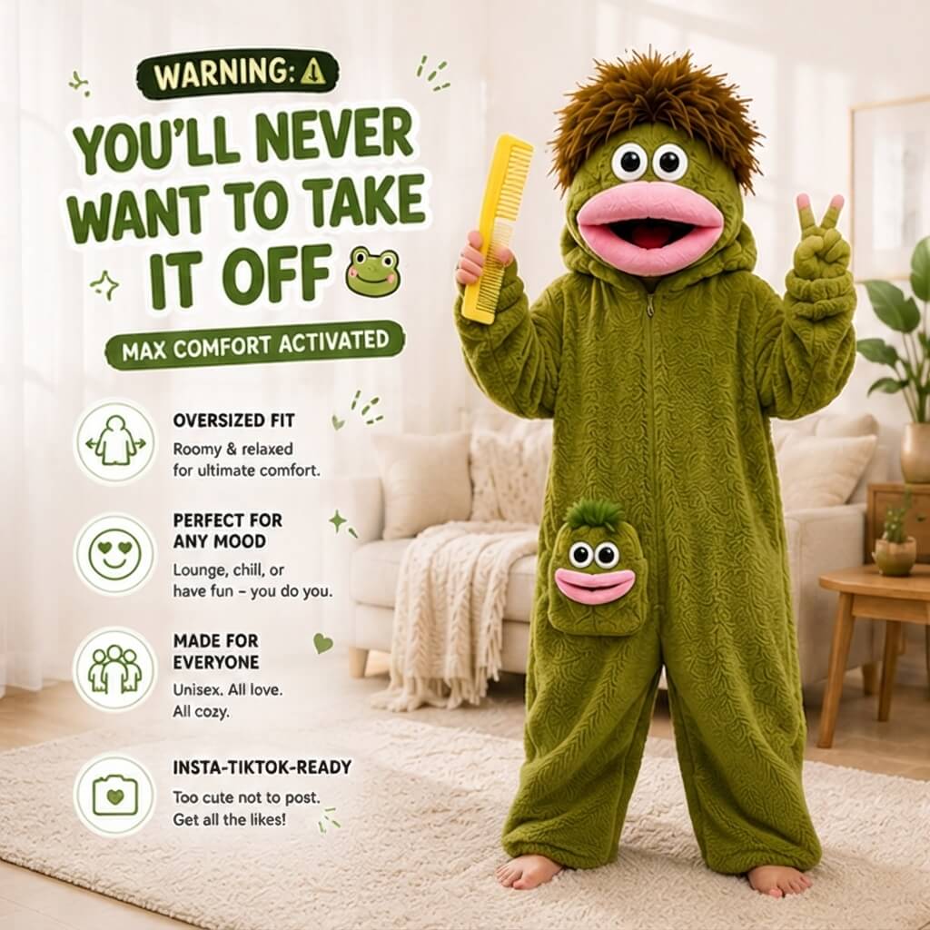 Big-Mouth Monster Onesie - PLUSHY'Z®️ GRN