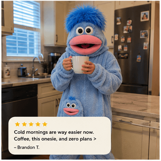Big-Mouth Froggy™ Plush Onesie - SkyBlue