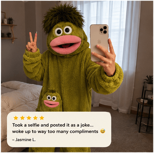 Big-Mouth Froggy™ Plush Onesie - Green