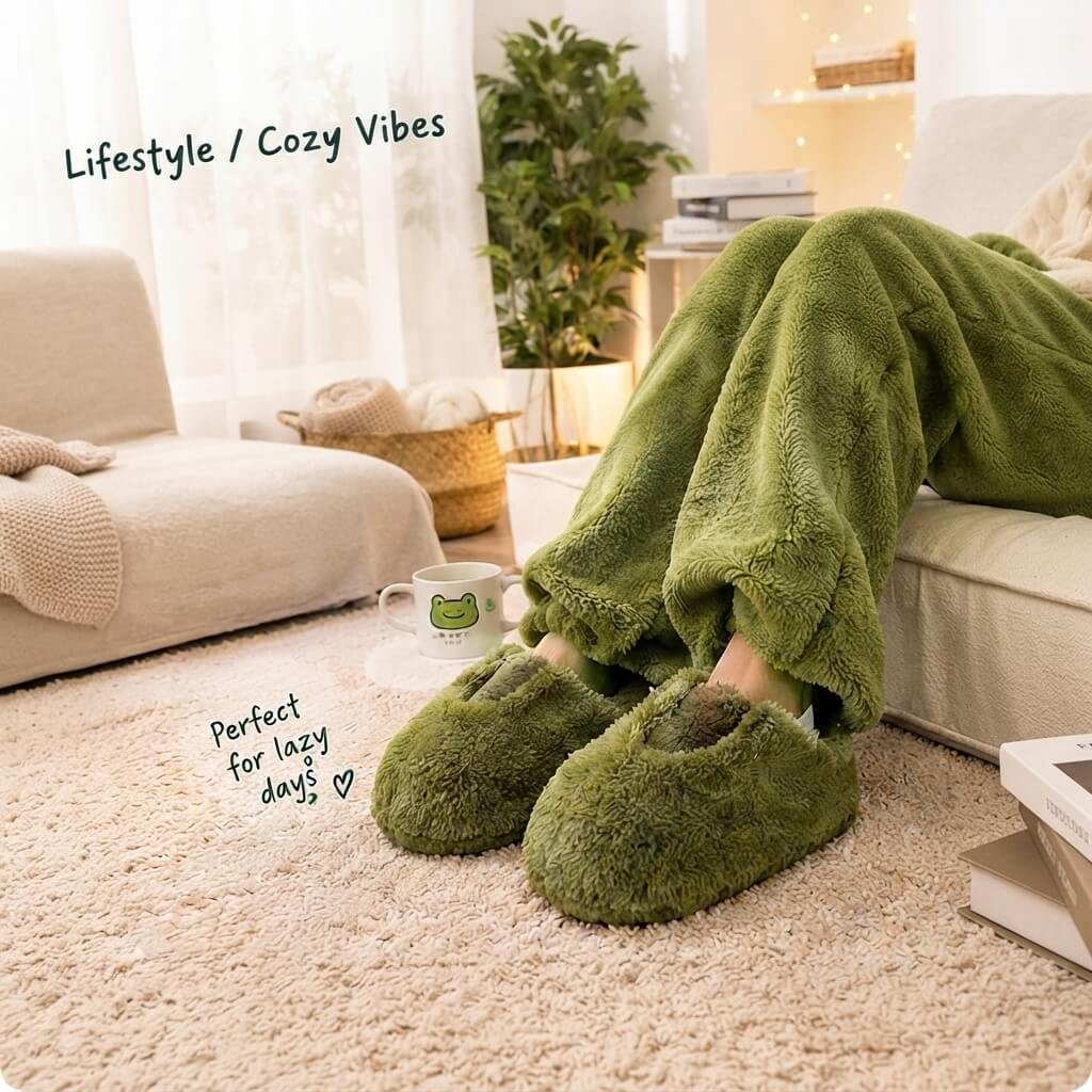 Big-Mouth Froggy™ Plush Slippers