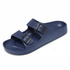 HollowBliss™️ Buckled Double Strap Cloud Slide