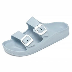 HollowBliss™️ Buckled Double Strap Cloud Slide