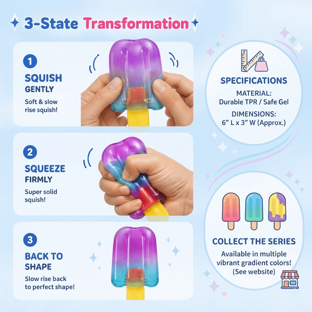 PLUSHY'Z® MeltPop Squishy – Stress-Relief Toy