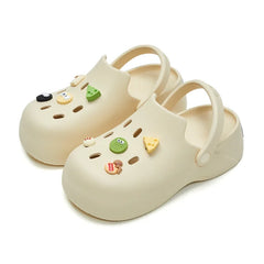 PolyGlo™ Damen Clogs & Charms - Beige Bundle