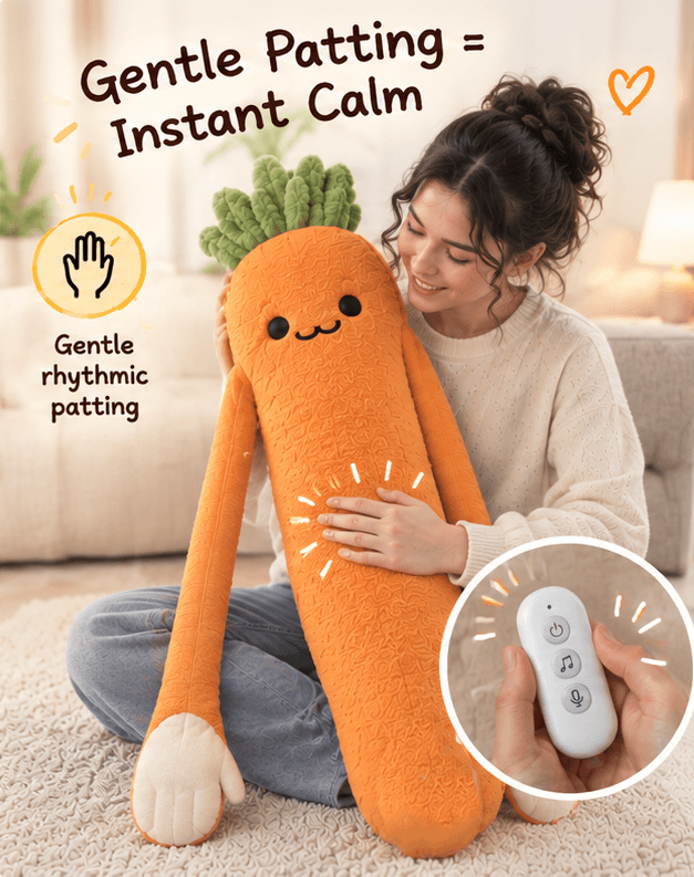 PatPals™ Carrot Patting Plush Pillow
