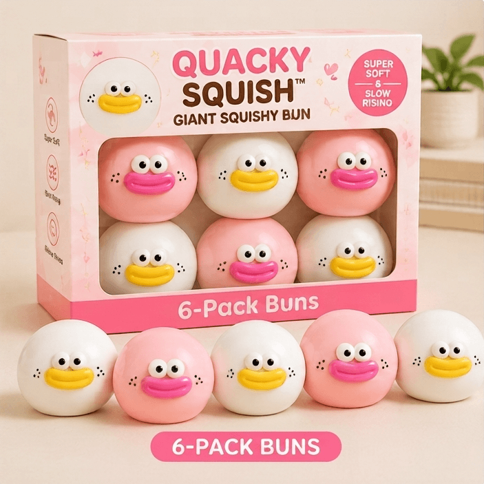 PLUSHY'Z® Quacky Squishy Bun - Stress-Relief Toy
