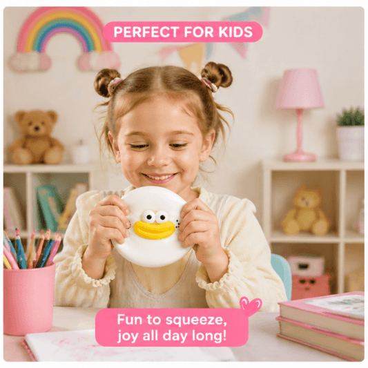 The Quacky Duck Squishy Bun – Stretchy Sensory Stress Relief Toy
