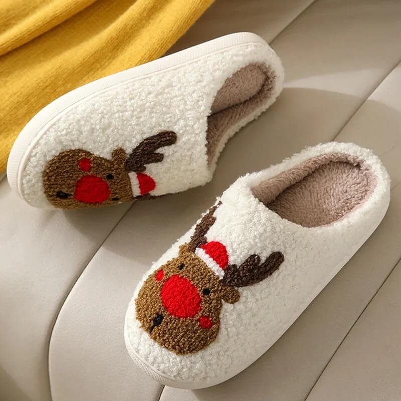 Reindeer Winter Slippers by PLUSHY'Z®️