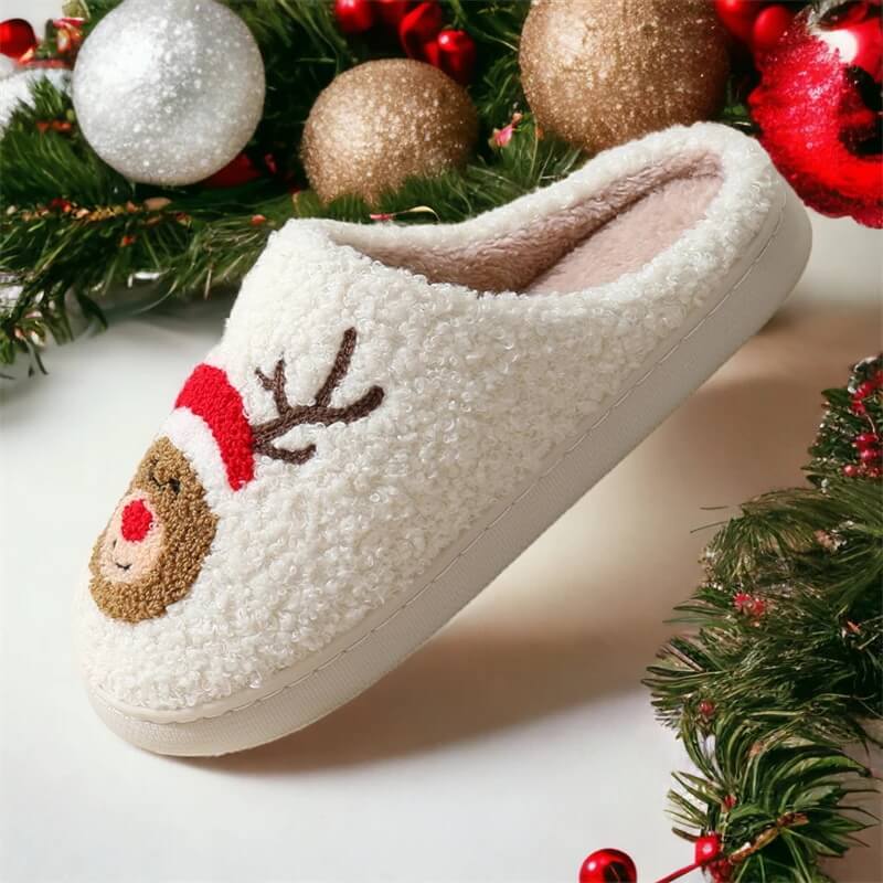 Reindeer Winter Slippers by PLUSHY'Z®️