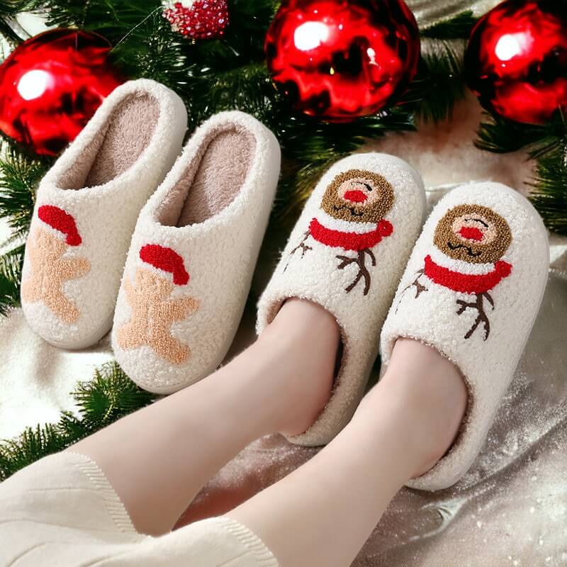 Reindeer Winter Slippers by PLUSHY'Z®️