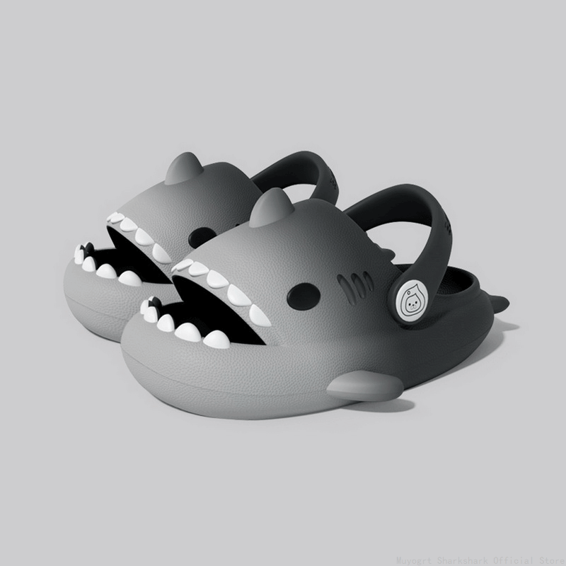 SHARKY'Z™️ BICOLOR - Kids Shark Clogs - PLUSHY'Z®️