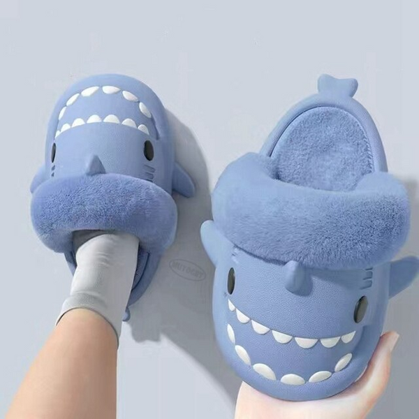 SHARKY'Z™️ SCUFFETTE - Pantuflas esponjosas de tiburón para invierno 