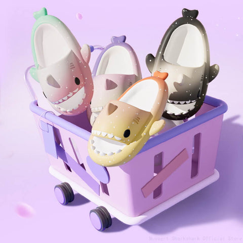 De originele SHARKY'Z™️ PASTEL-slippers - Romige Taro