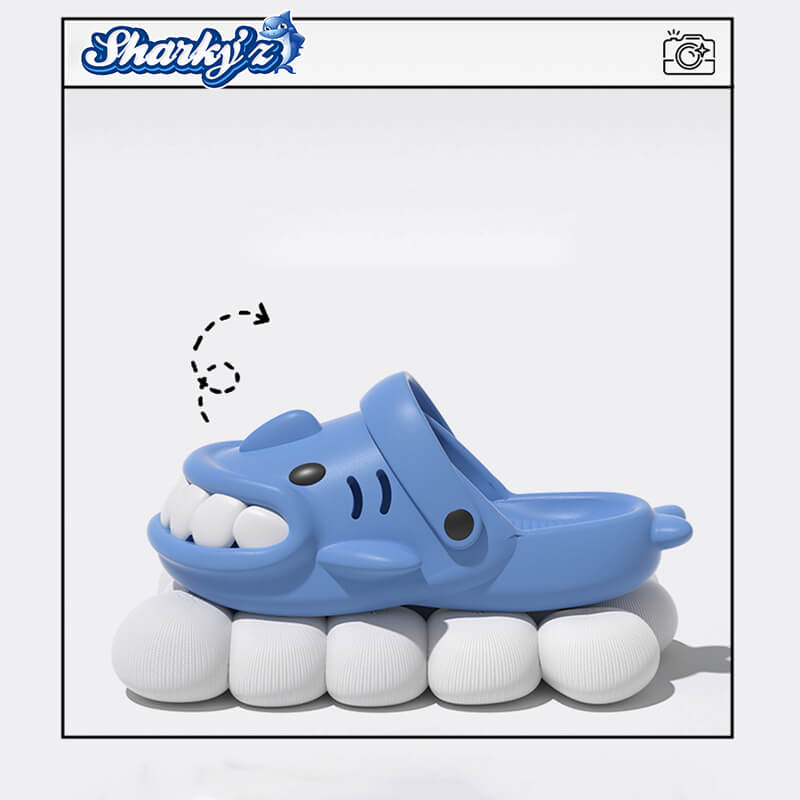 SHARKY'Z™️ SMILEY - Kids Shark Clogs