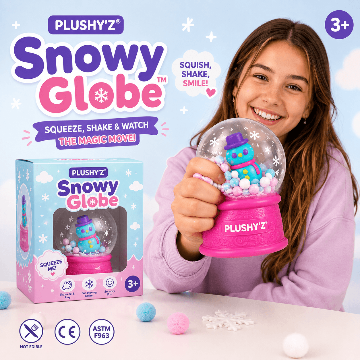 Snowy Globe Squishy Stress-Relief Toy