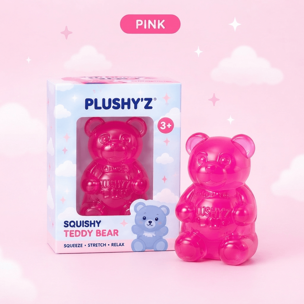 PLUSHY'Z® Squishy Bear – Sensory Stress-Relief Toy