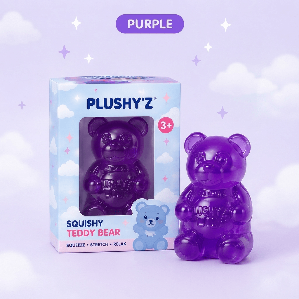 PLUSHY'Z® Squishy Bear – Sensory Stress-Relief Toy