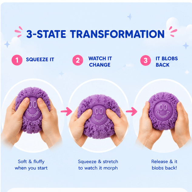 PLUSHY'Z® Fuzzy Bloom – Squishy Stress-Relief Toy