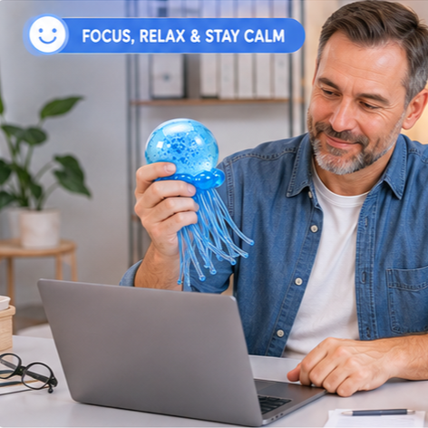 PLUSHY'Z® Jellyfish Blob – Sensory Stress-Relief Toy