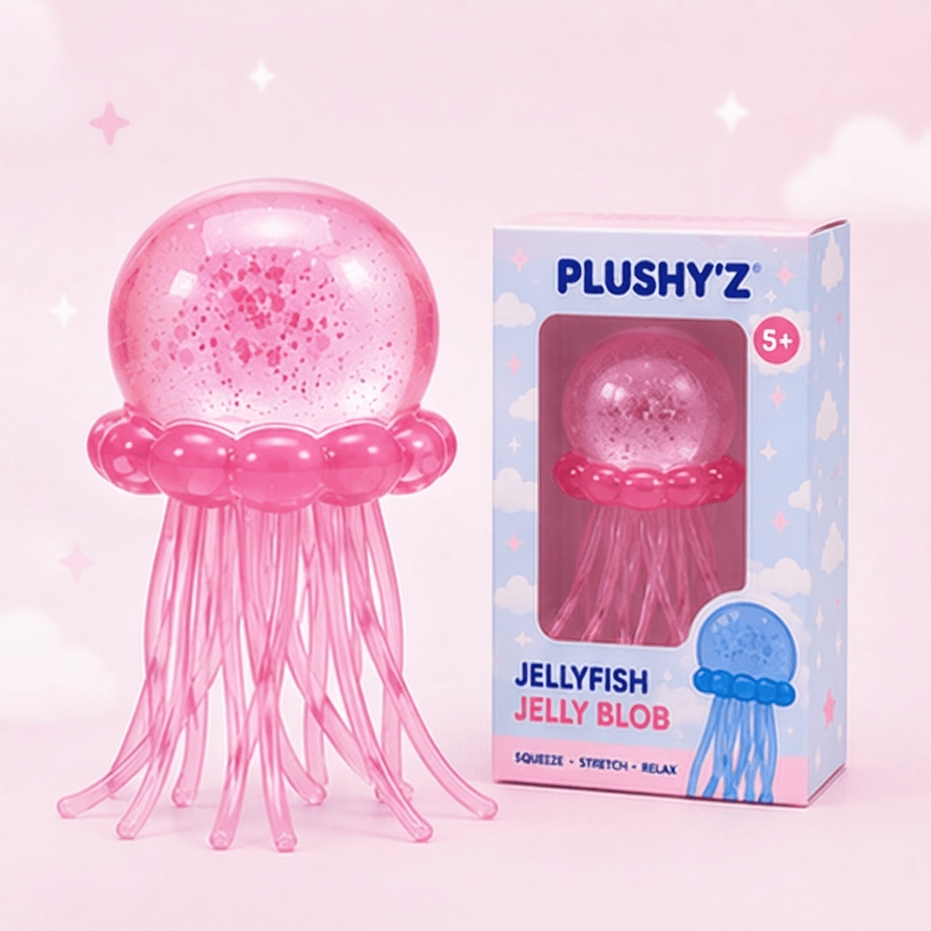 PLUSHY'Z® Jellyfish Blob – Sensory Stress-Relief Toy