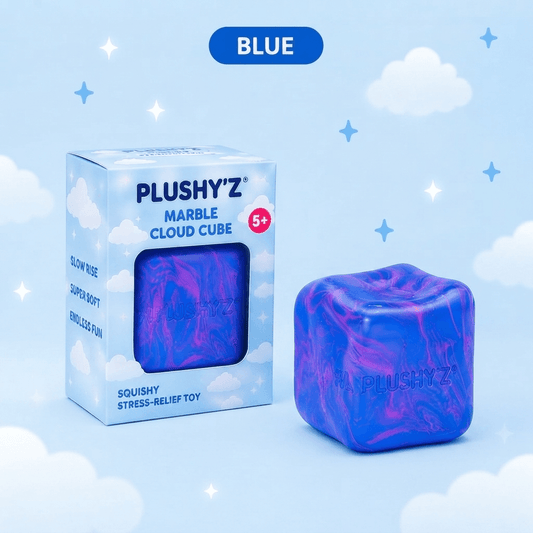 PLUSHY'Z® Marble Cloud Cube – Squishy Stress-Relief Toy