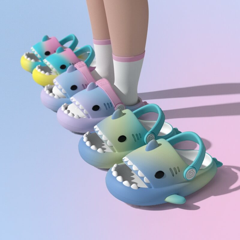 SHARKY'Z™️ RAINBOW - Shark Clogs for Kids