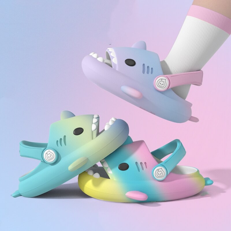 SHARKY'Z™️ RAINBOW - Shark Clogs for Kids