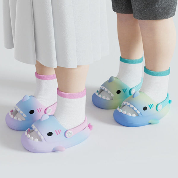 SHARKY'Z™️ RAINBOW - Kids Shark Clogs | Summer Shark Clogs For Kids ...
