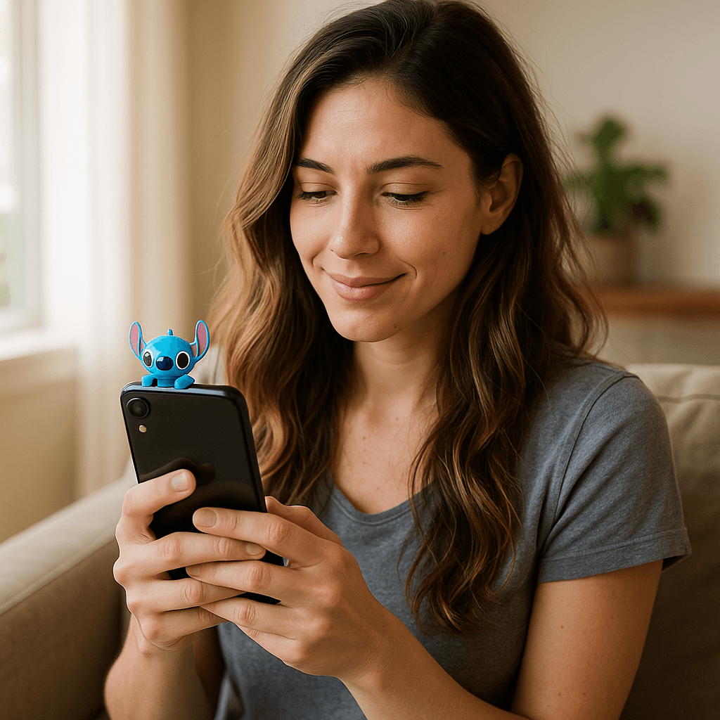 Cute Stitch Phone Charm Clip