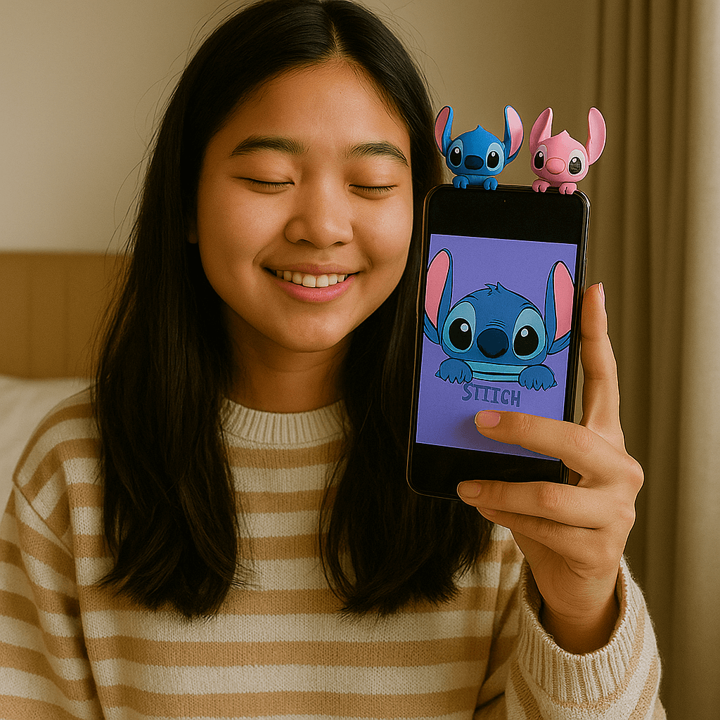 Cute Stitch Phone Charm Clip