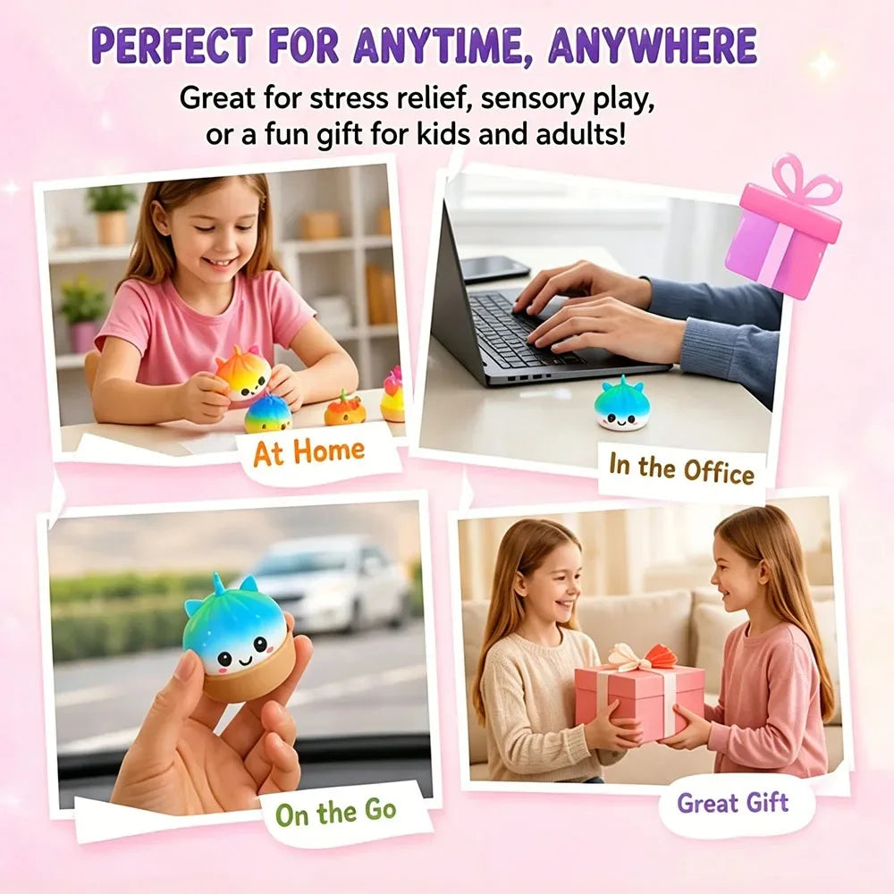 PLUSHY'Z® Unicorn Dumplings – Squishy Stress-Relief Toy