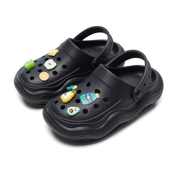 WAVORA™ Unisex Clogs & Charms - Zwart Pakket