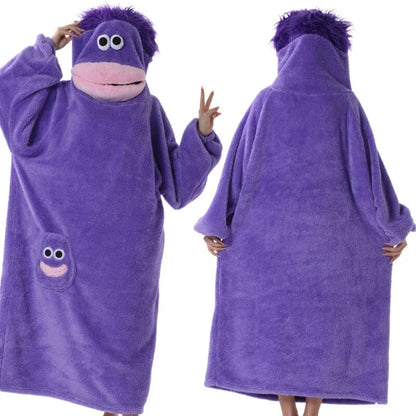 Big-Mouth Monster Plush Wearable Blanket
