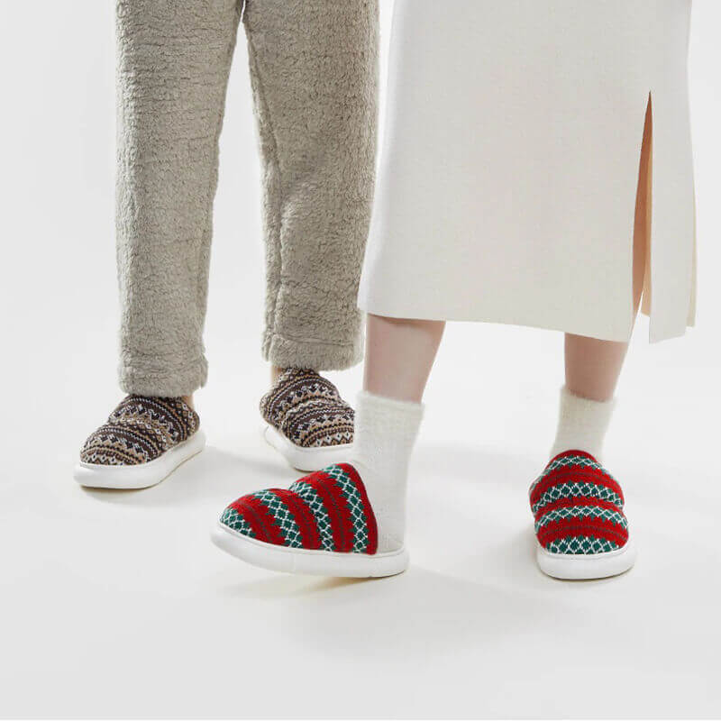 BOMFEEL™️ AZTEC | High-Top Winter Knitted Slippers - Plushyz